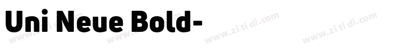 Uni Neue Bold字体转换